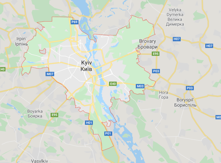 Карта Киева